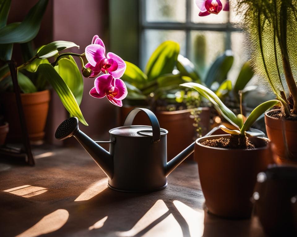 Orchideeën water geven tijdens vakanties