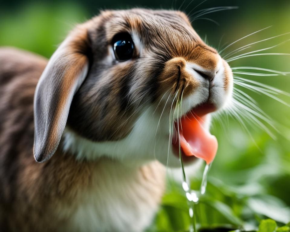hoe drinken konijnen water