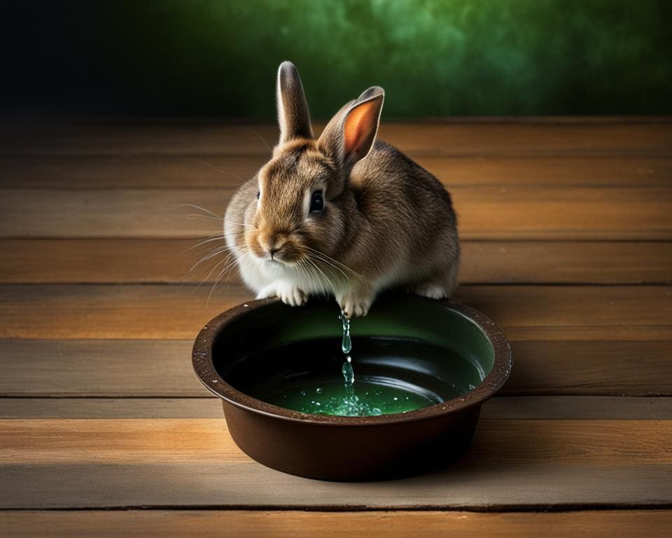 weinig water drinken konijnen