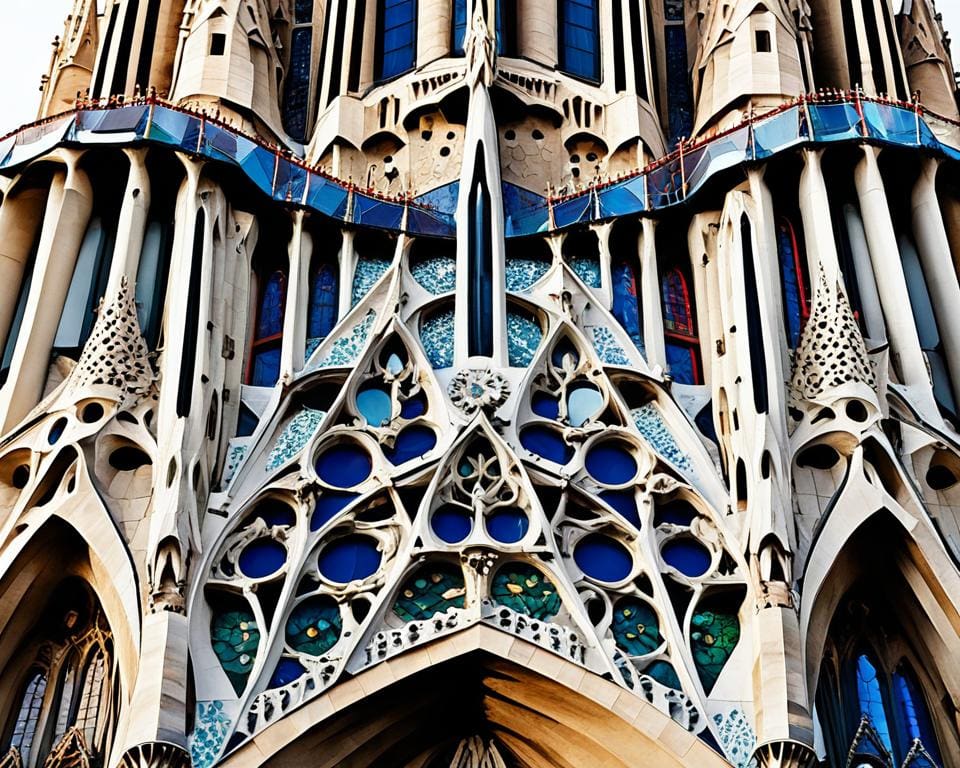 Bewonder de architectuur van de Sagrada Familia, Barcelona, Spanje