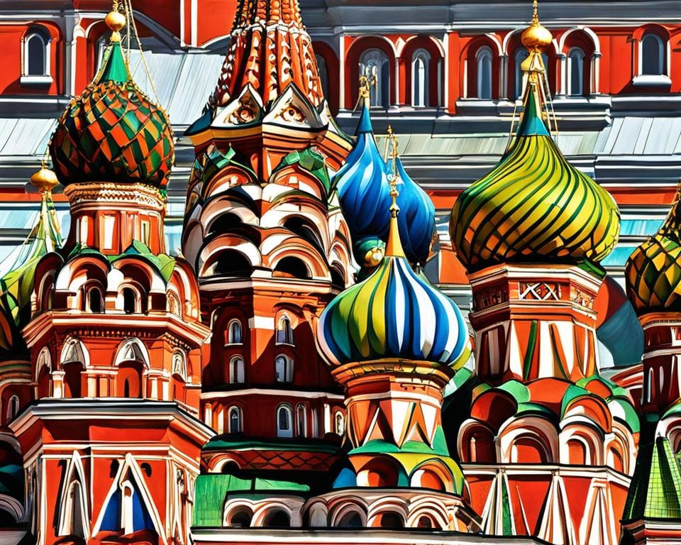 Bezoek de kathedraal van Sint-Basilius, Moskou, Rusland