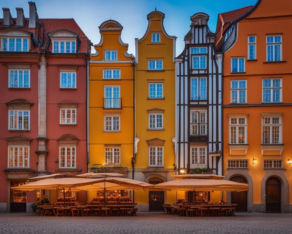 Wandel door de oude stad van Gdańsk, Polen