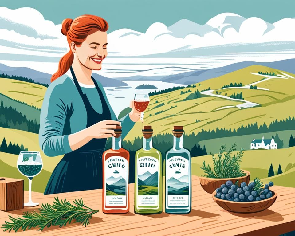 Proef de lokale gin in Schotland