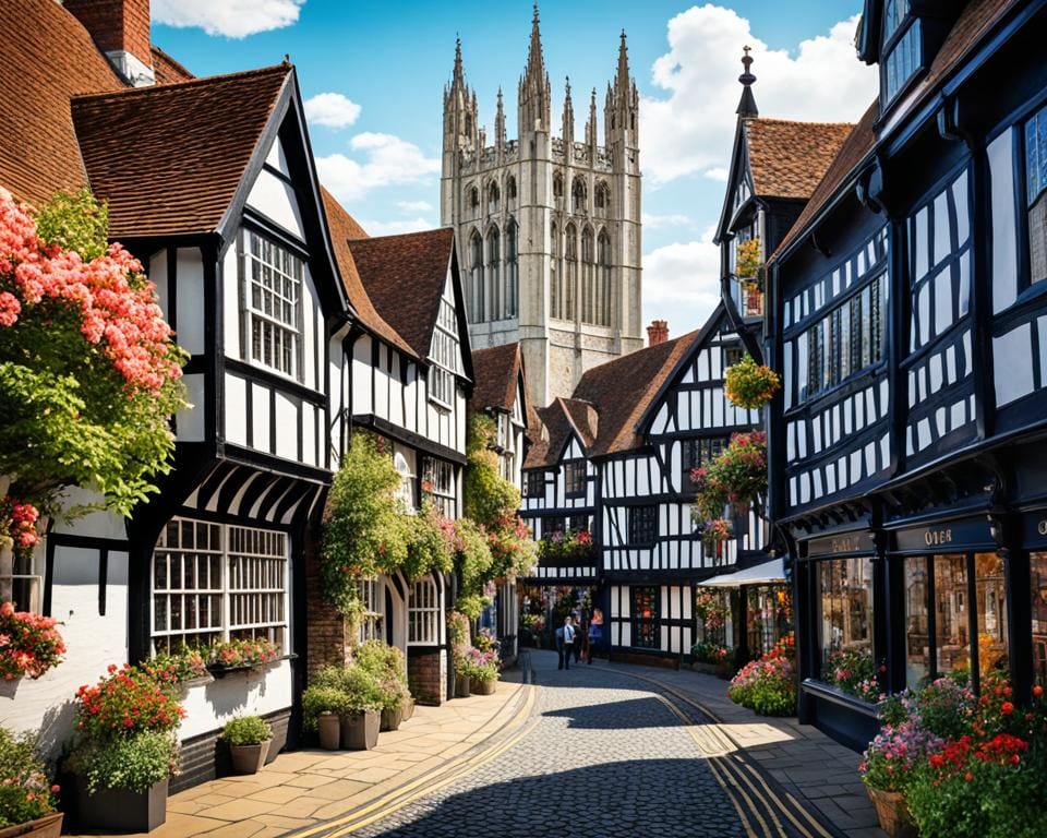 De charme van het middeleeuwse Engelse Canterbury
