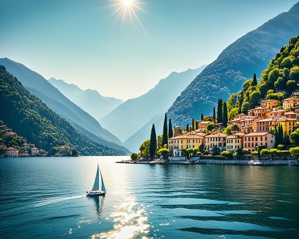 Zeiltochten op het idyllische Comomeer in Italië