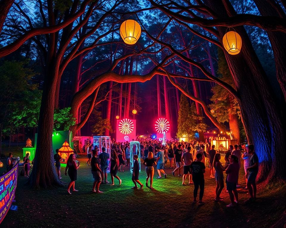 Ga naar een dansfestival in een verborgen locatie