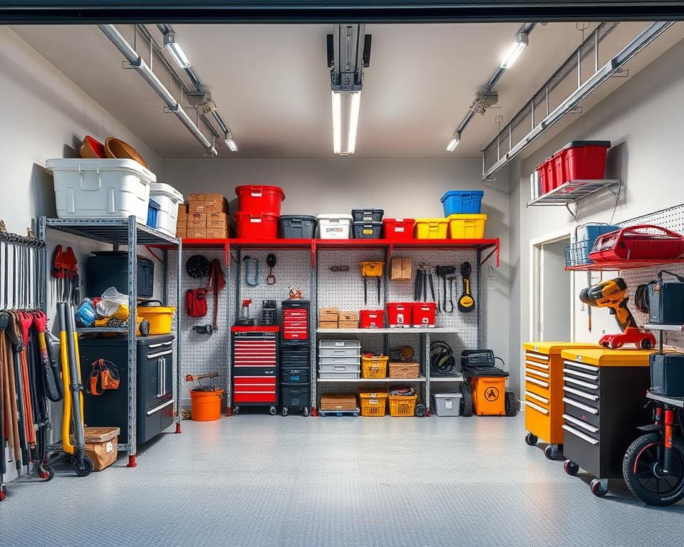 Handige opbergrekken voor een nette garage