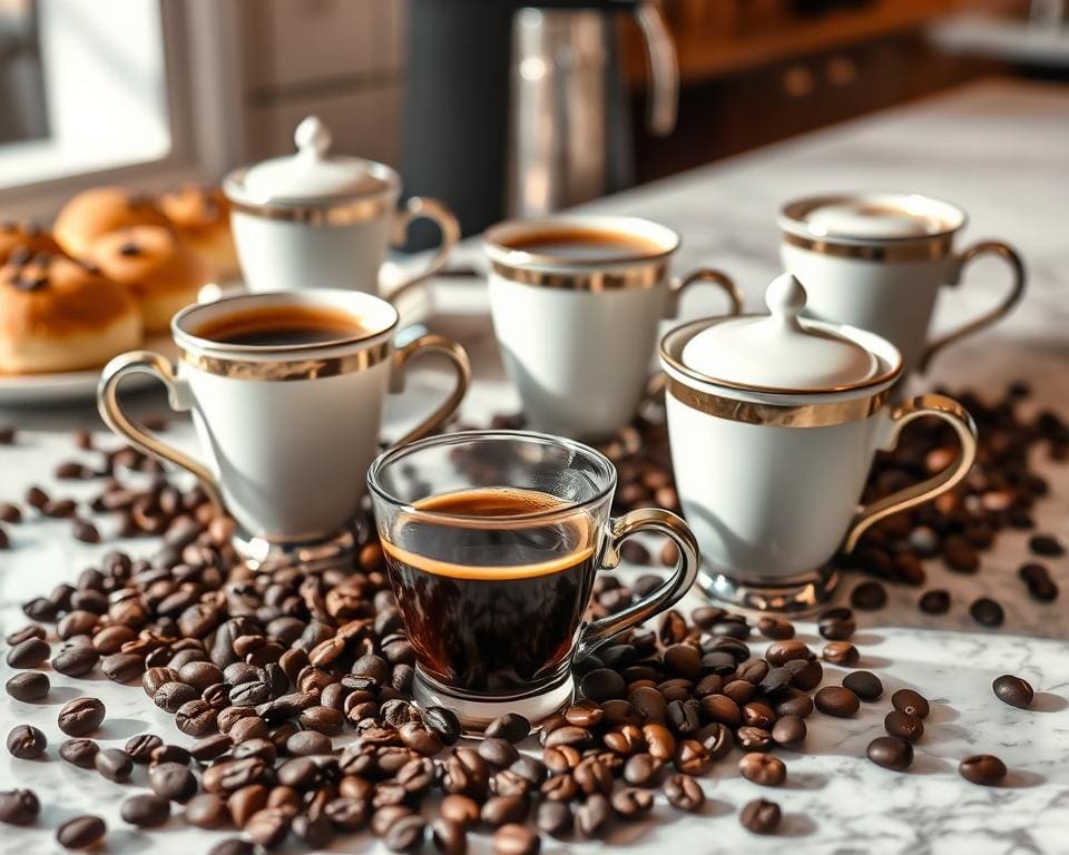 Luxe espressokopjes voor een verfijnde koffiepauze