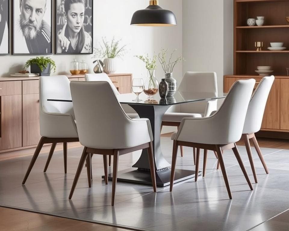 Moderne eetkamerstoelen die comfort bieden