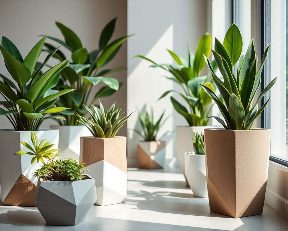 Moderne plantenbakken voor een strak interieur