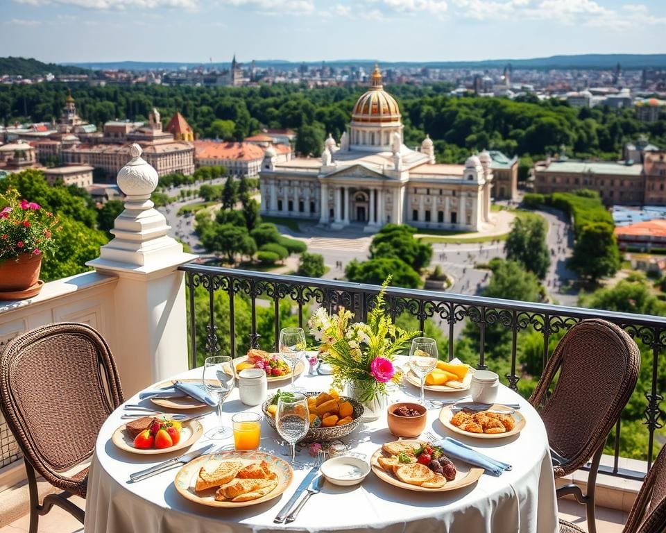 Probeer een brunch met uitzicht op een historisch monument