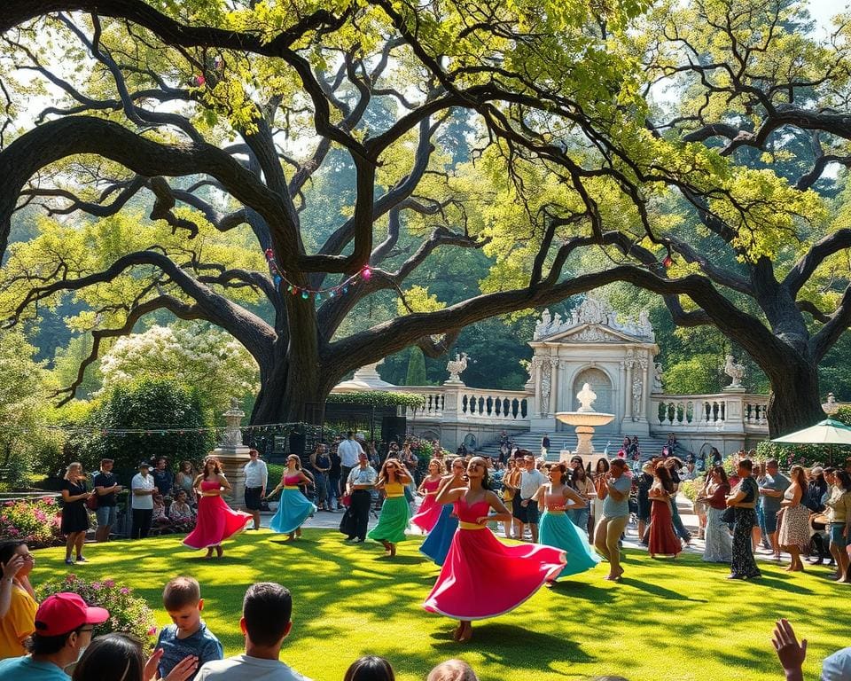 Bezoek een dansfestival in een historische tuin