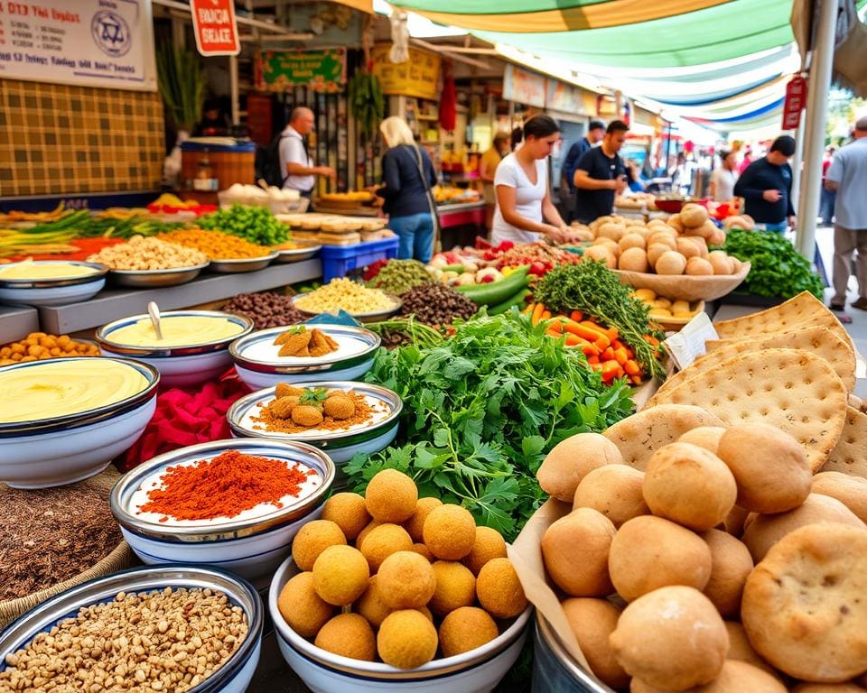 Eetgewoontes in Israël met hummus en falafel