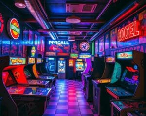 Ga naar een retro arcade hal voor een nostalgische avond