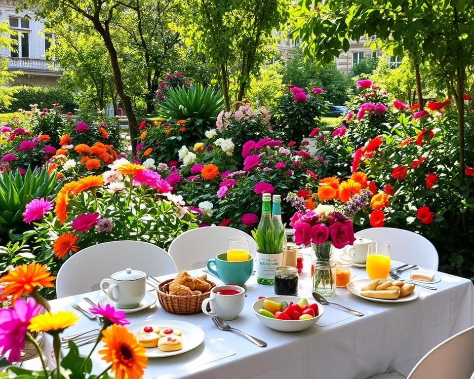 bloemrijke stadstuin brunch