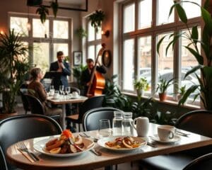 Geniet van een jazzbrunch in een sfeervol café