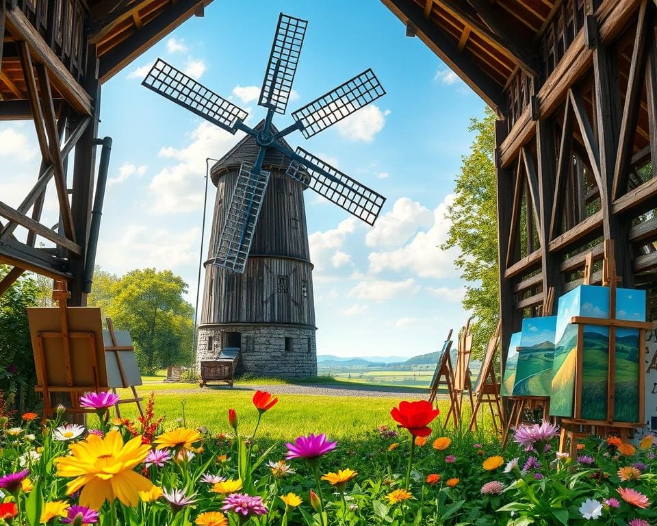 Probeer een schilderworkshop in een oude molen