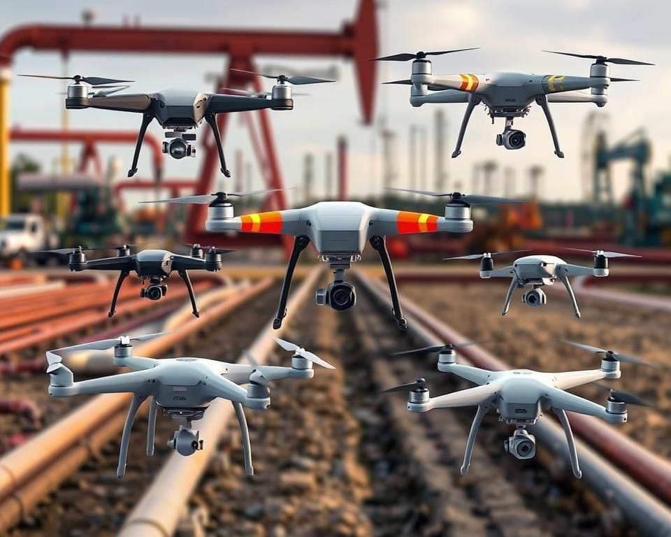 Soorten drones gebruikt in de oliesector