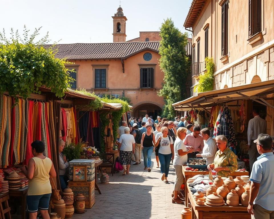 historische markt met lokale ambachten