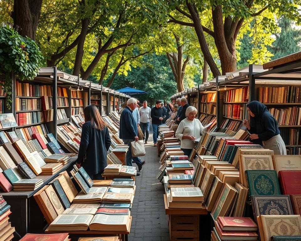 Bezoek een boekenmarkt vol zeldzame en unieke edities