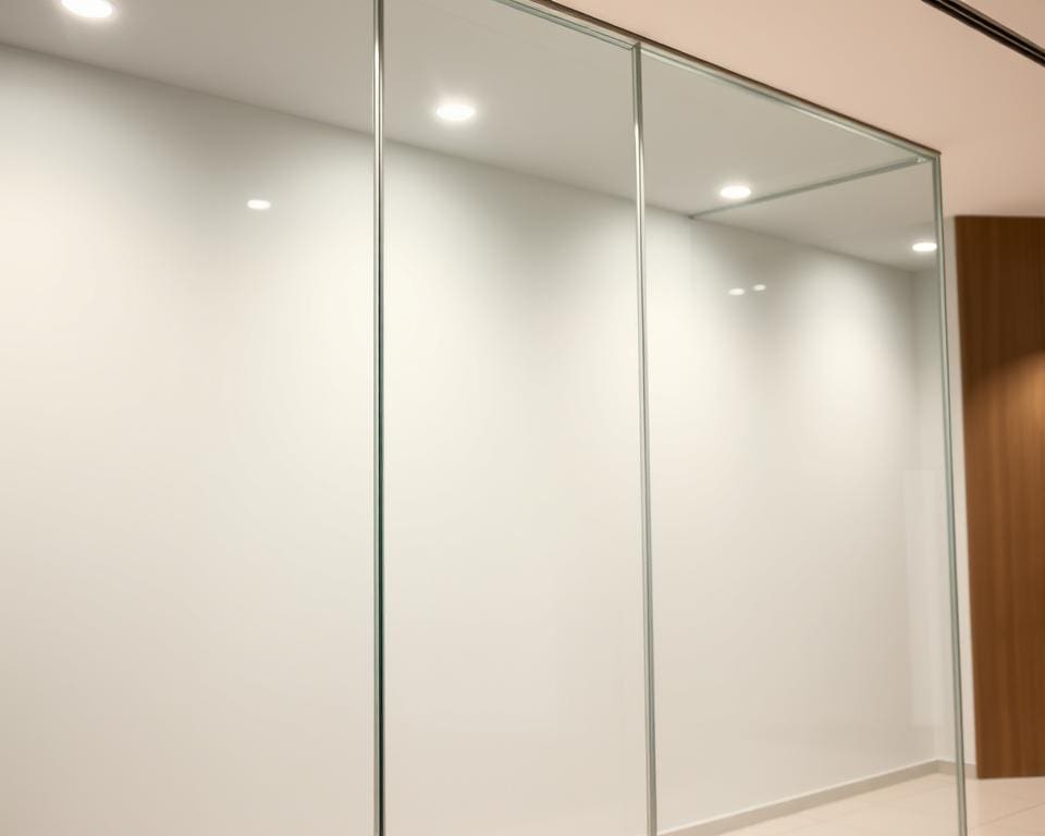 Hoe werk je een glazen wand esthetisch af?