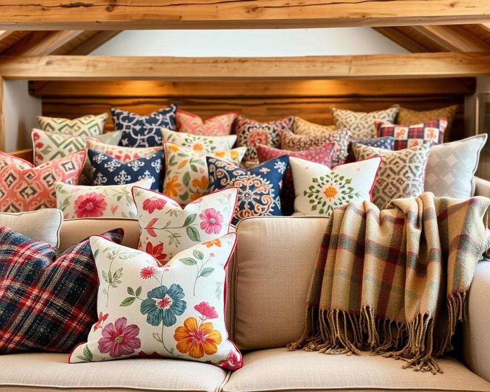 Wat zijn hippe prints voor kussens en plaids?