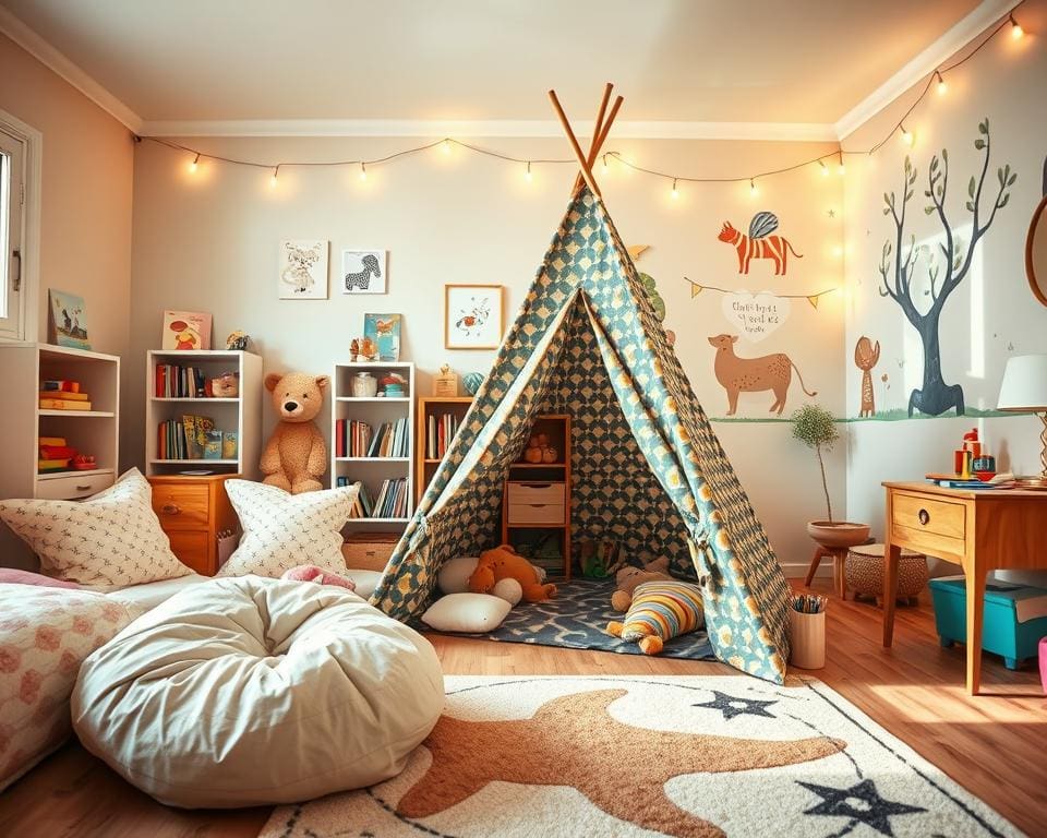 Wat zijn speelse manieren om een kinderkamer in te richten?
