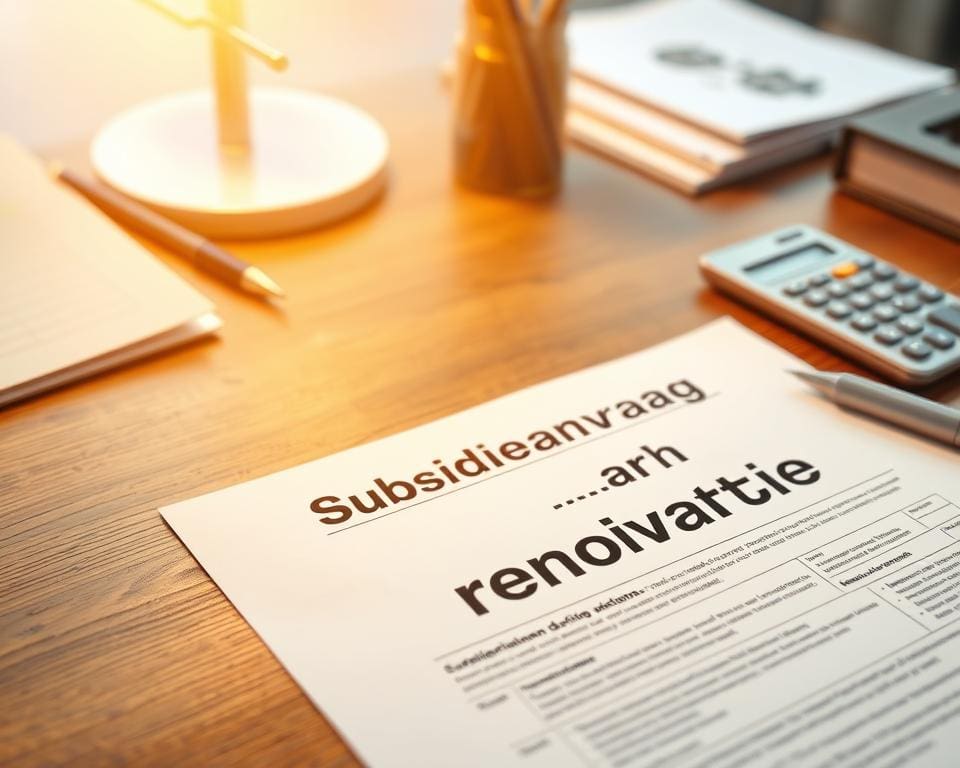 Subsidieaanvraag renovatie