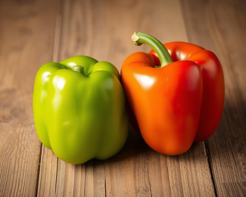 Wat is het verschil tussen groene en rode paprika?
