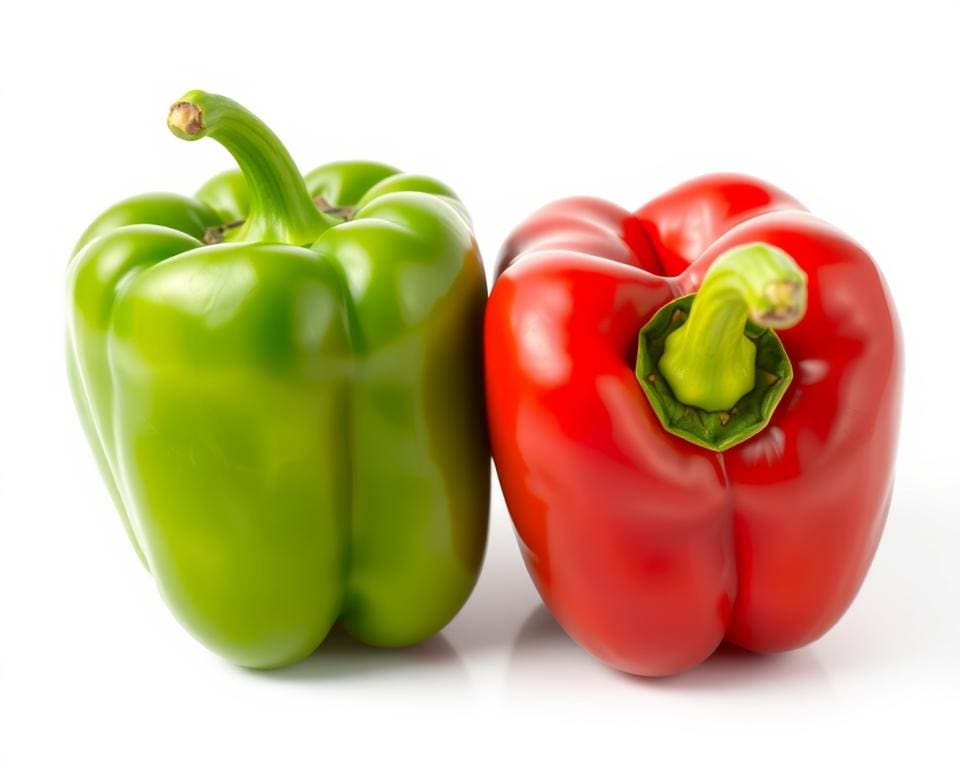 groene paprika en rode paprika voedingswaarde