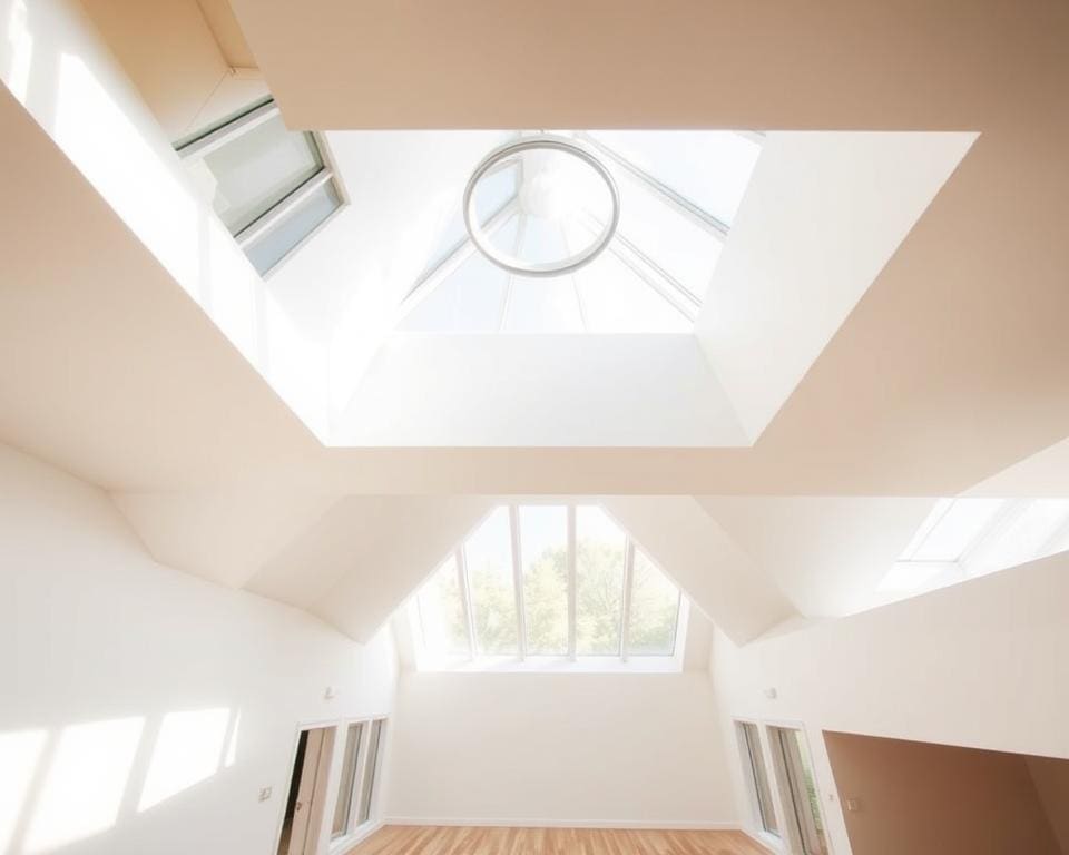Dakramen en lichtkoepels creëren een lichte woning