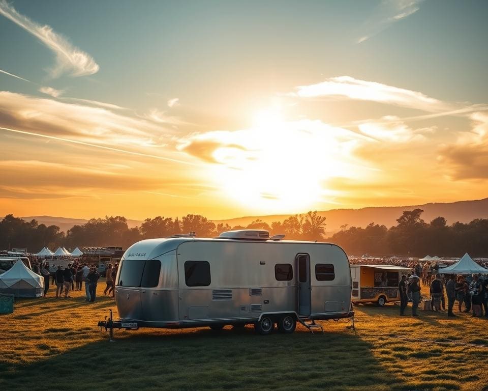 Hoe reis je met een caravan naar een festival?