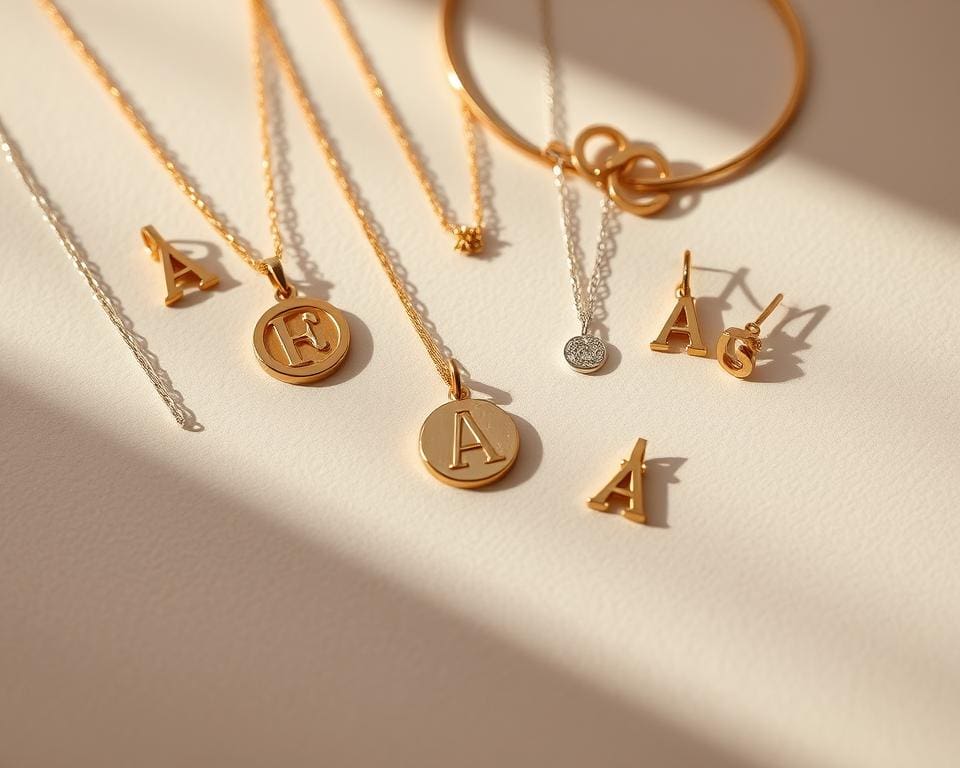 Persoonlijke sieraden met initialen