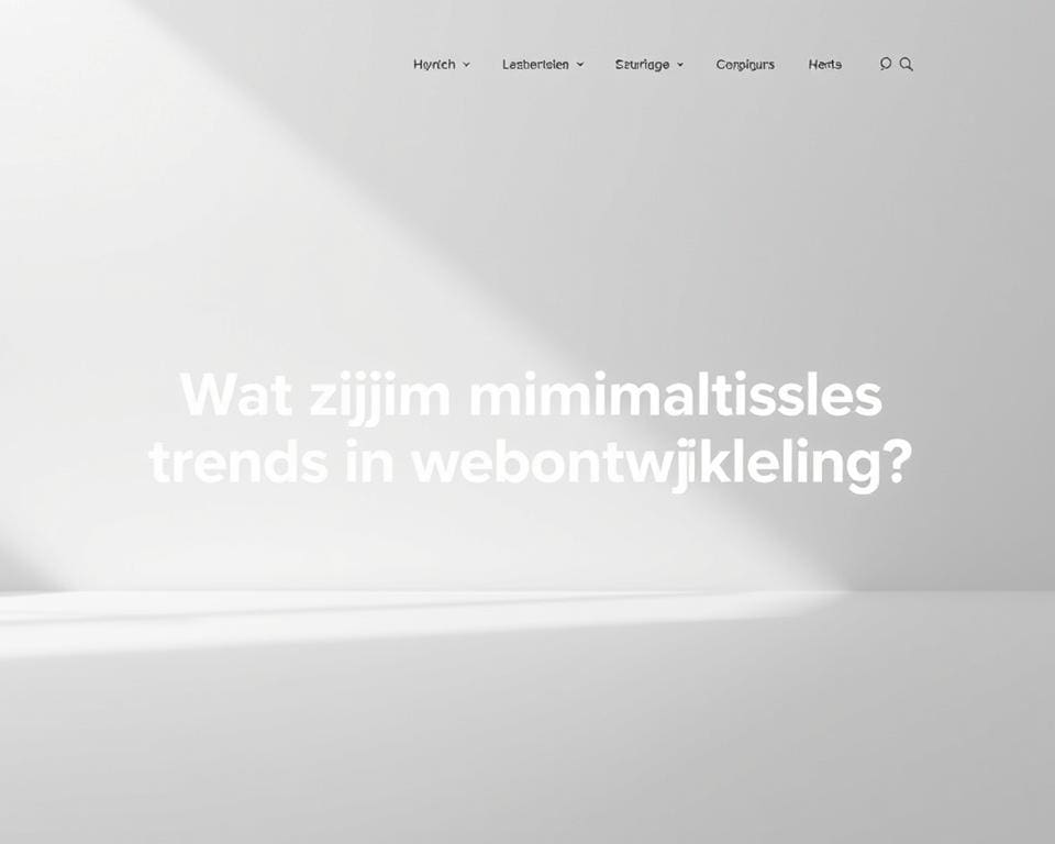Wat zijn minimalistische trends in webontwikkeling?