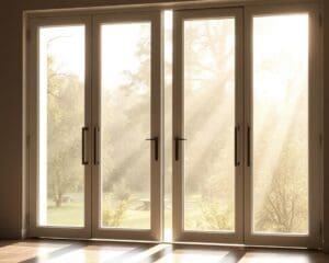 Glazen deuren die licht doorlaten en ruimte creëren