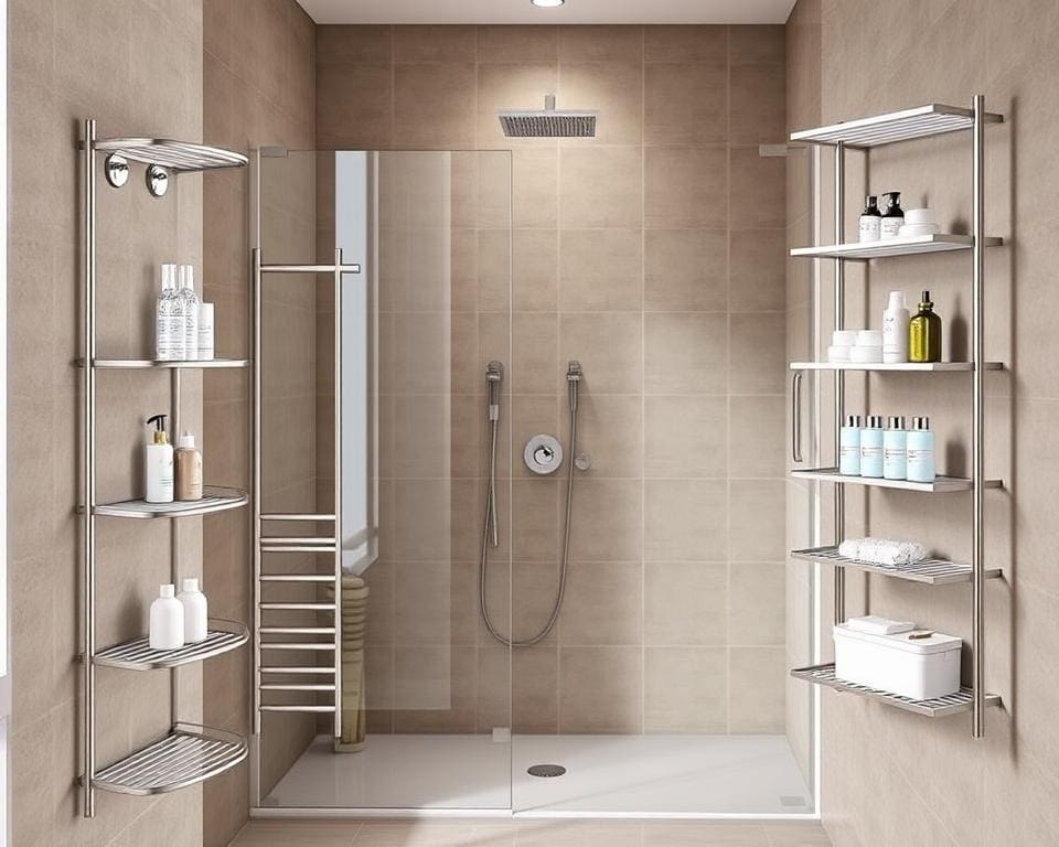 Moderne doucherekken voor een opgeruimde badkamer