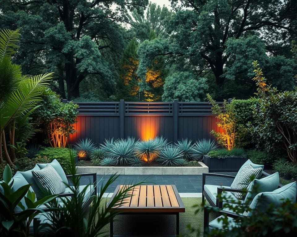 Tuinmeubels en afsluitingen combineren