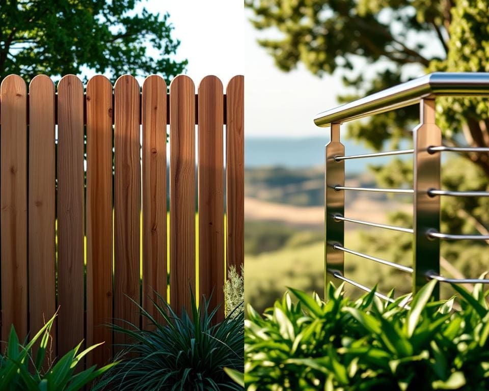 vergelijking houten en metalen afsluitingen