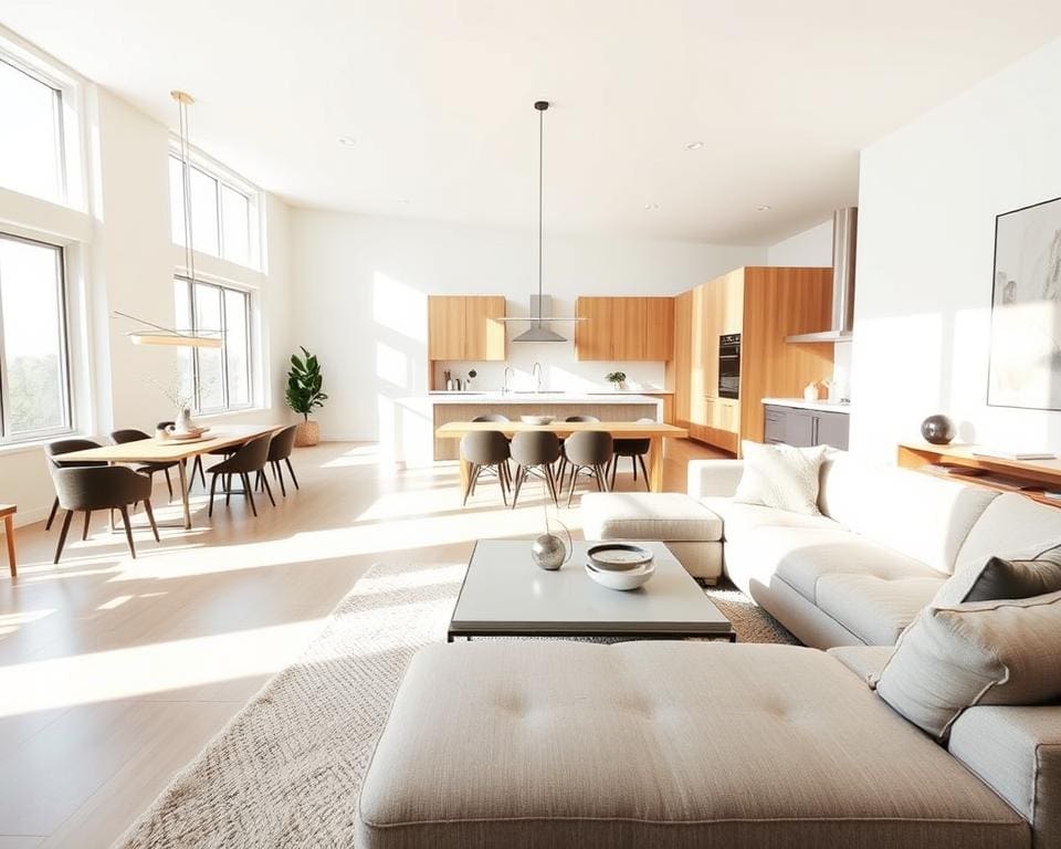 Hoe richt je een open woonkamer logisch in?