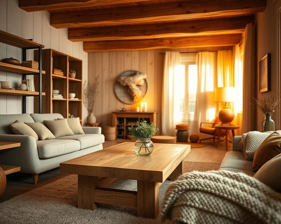 Op welke manier breng je warmte met houten accenten?