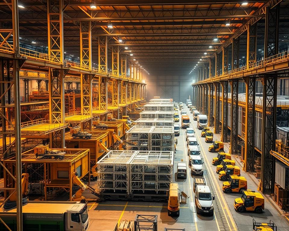 Snelle bouwtijd door industriële productieprocessen