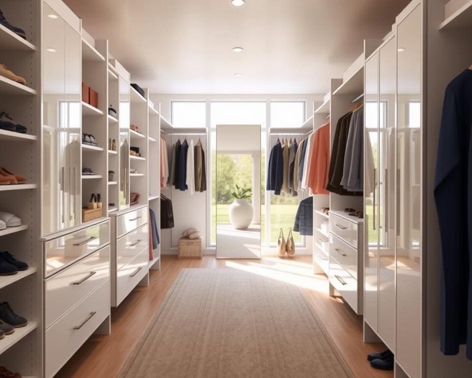 Hoe richt je een kleedkamer overzichtelijk in?