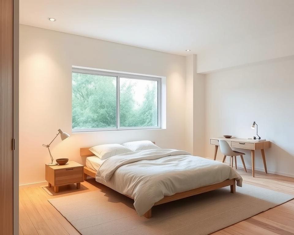 Wat maakt een minimalistische slaapkamer zo rustig?
