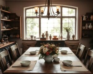 Wat zijn ideeën voor een sfeervol eetgedeelte thuis?