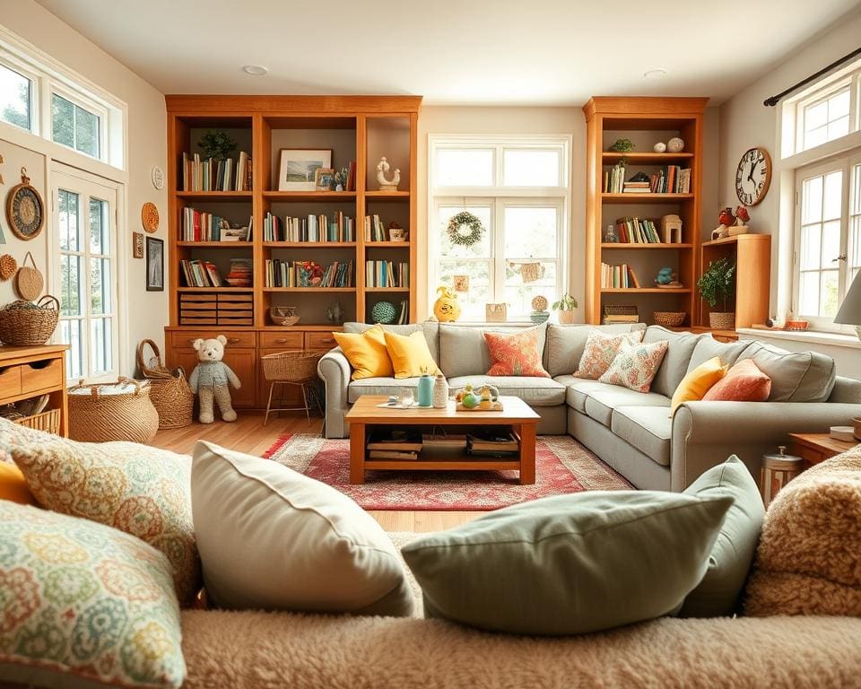Wat zijn tips voor een kindvriendelijke woonkamer?