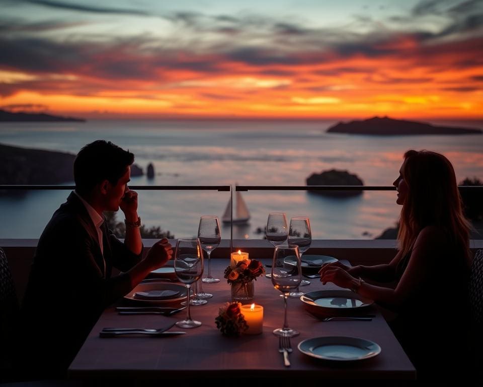 Dineren met uitzicht op zee