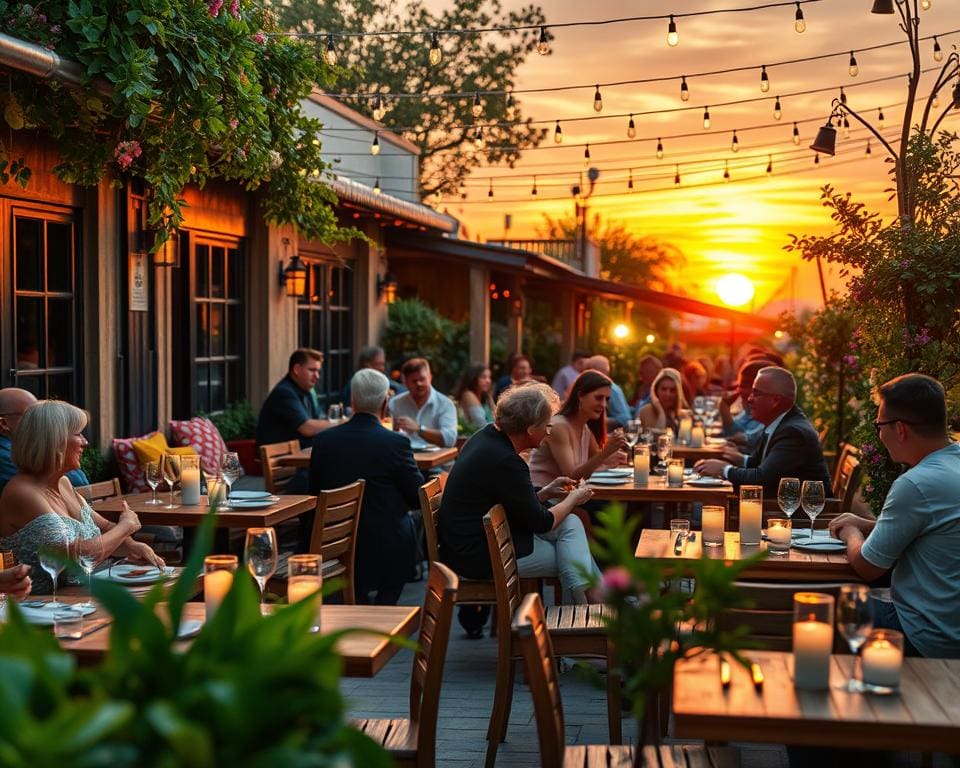 Terrasrestaurants voor zomerse avonden