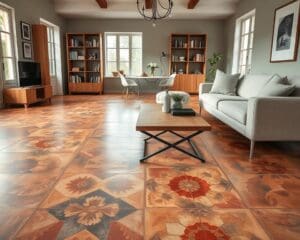 oude tegelvloer interieur